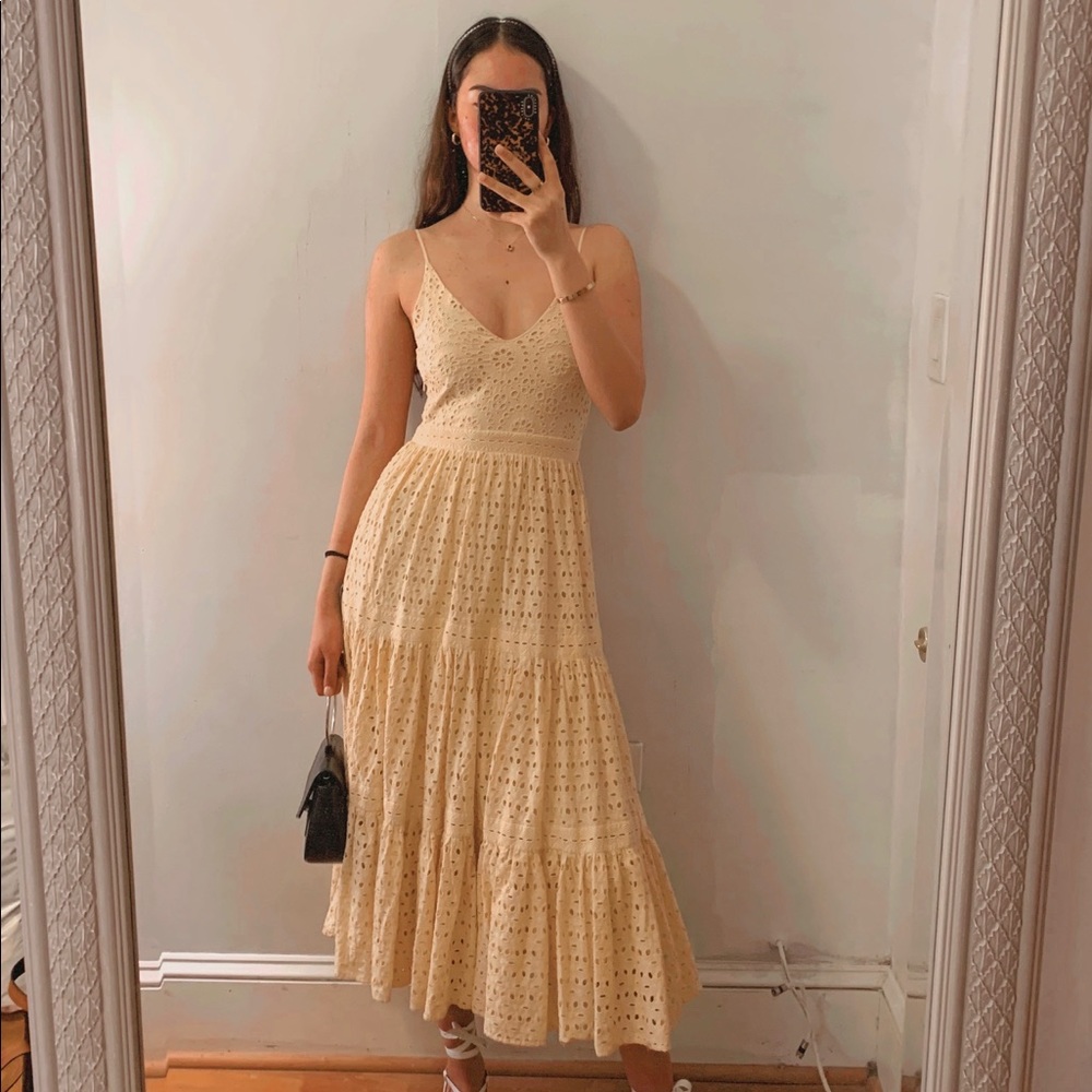 V-neck Midi Dress